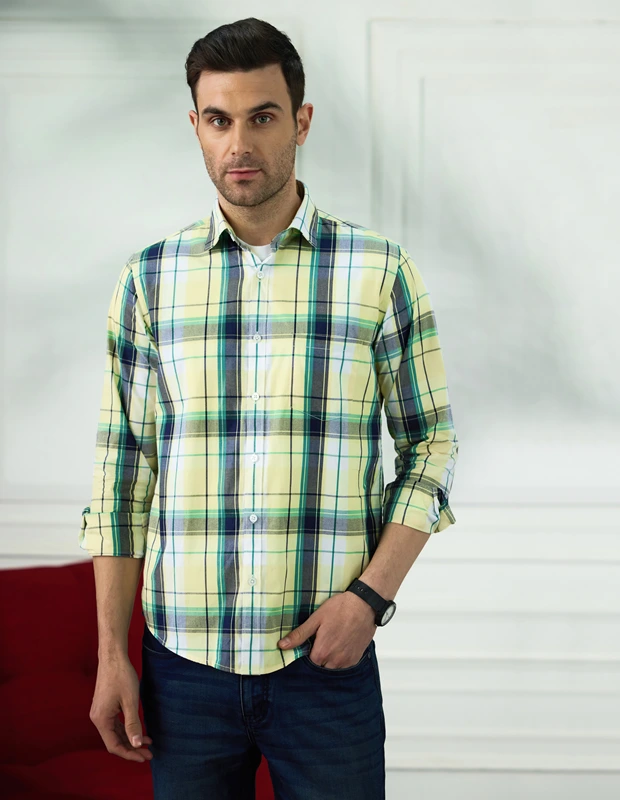 Sunflower Indigo Check Shirt